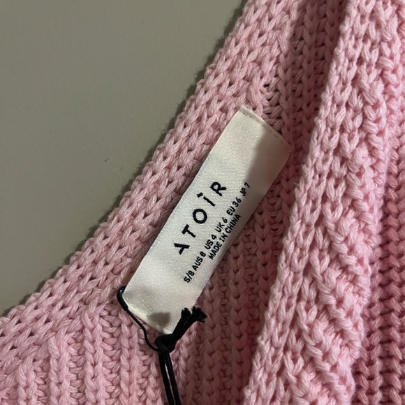 Atoir Pink One Shoulder Mercury Knit Long Sweater - Picture 10 of 10